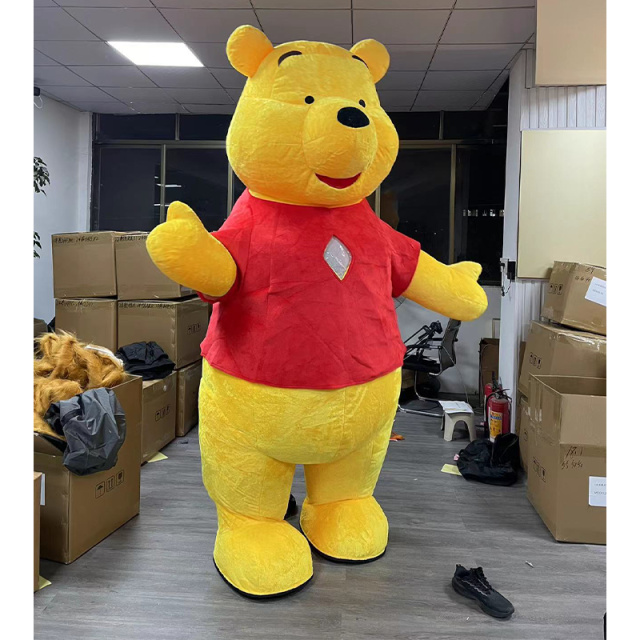 CH Winnie The Pooh Factory Real Picture Adult Size Mascot Costume For Sale,Custom Made Cartoon Mascot Costumes