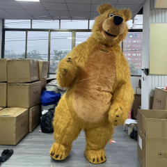CH Brown Bear Theme Cosplay Mascot Cloth Plush For Sale,Commercial Animal Cosplay Mascot Costume