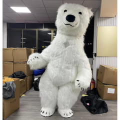 CH White Bear Mascot Costume Cartoon For Sale,Commercial Inflatable Mascot Costumes For Adults