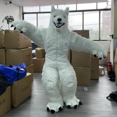 CH White Wolf King Animal Cosplay Mascot Costume For Sale,Commercial Inflatable Costumes For Kids