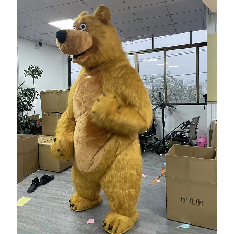 CH Brown Bear Theme Cosplay Mascot Cloth Plush For Sale,Commercial Animal Cosplay Mascot Costume