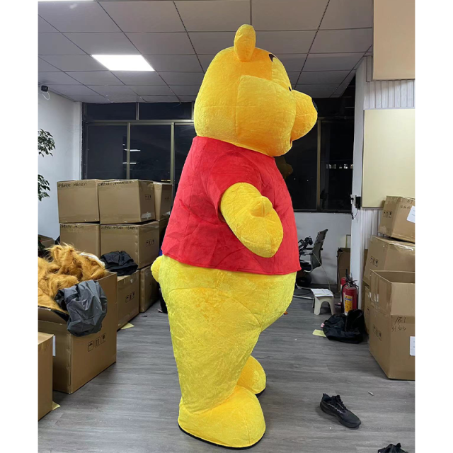 CH Winnie The Pooh Factory Real Picture Adult Size Mascot Costume For Sale,Custom Made Cartoon Mascot Costumes