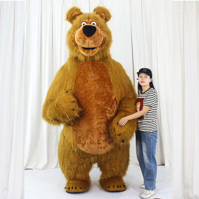 CH Brown Bear Theme Cosplay Mascot Cloth Plush For Sale,Commercial Animal Cosplay Mascot Costume