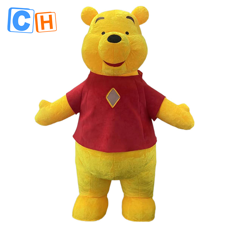 CH Winnie The Pooh Factory Real Picture Adult Size Mascot Costume For Sale,Custom Made Cartoon Mascot Costumes