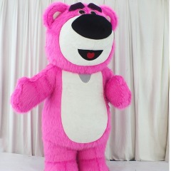 CH Strawberry Bear Mascot Costume Cartoon Character For Sale,Commercial Custom Made Cartoon Mascots Costumes