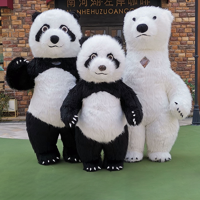 CH Panda Mascot Costume Custom For Event,Commercial Inflatable Mascot Costume For Sale