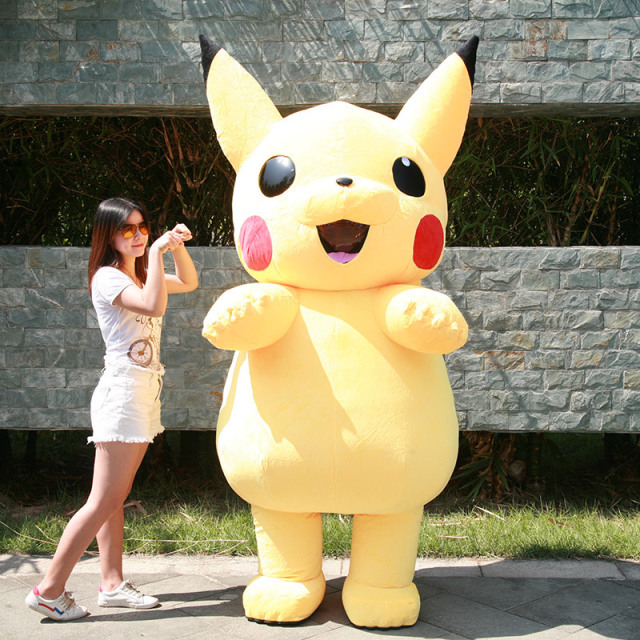 CH Pikachu Mascot Costume Cartoon Character For Party,Hot Sale Mascot Costumes For Adults