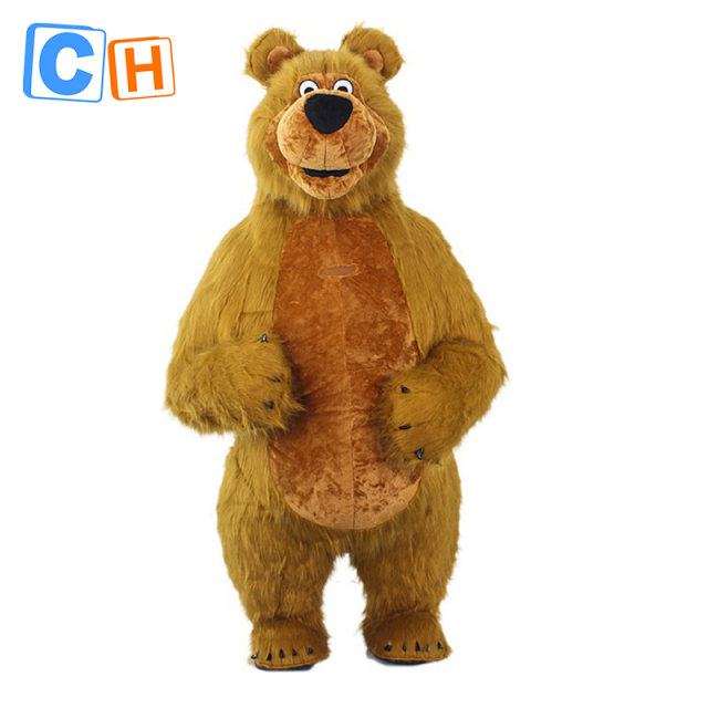 CH Brown Bear Theme Cosplay Mascot Cloth Plush For Sale,Commercial Animal Cosplay Mascot Costume