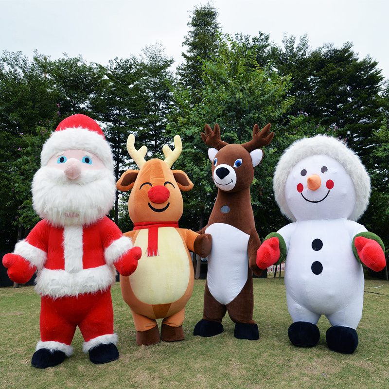 CH Christmas Theme Realistic Cartoon Mascot Costume For Sale,Hot Sale Custom Made Rabbit Mascot Costumes