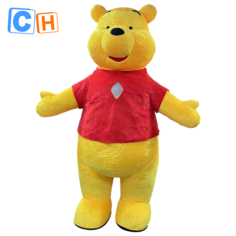CH Winnie The Pooh Factory Real Picture Adult Size Mascot Costume For Sale,Custom Made Cartoon Mascot Costumes