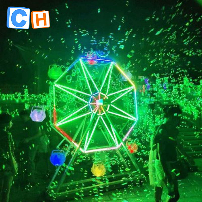 CH Ferris Wheel Bubble Machine RGB LED For Party Wedding,Commercial Bubble Machine For Sale