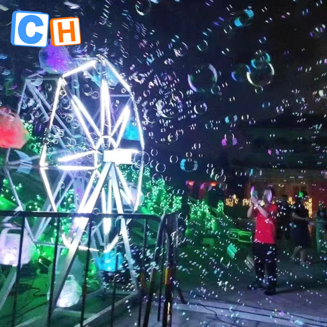 CH Ferris Wheel Bubble Machine RGB LED For Party Wedding,Commercial Bubble Machine For Sale