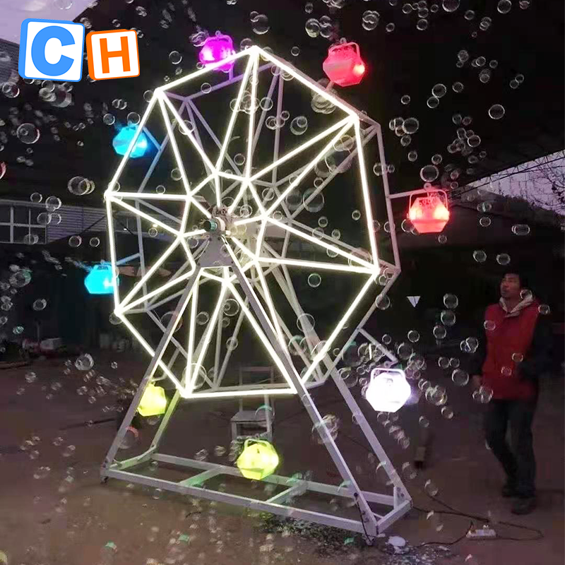 CH Ferris Wheel Bubble Machine RGB LED For Party Wedding,Commercial Bubble Machine For Sale
