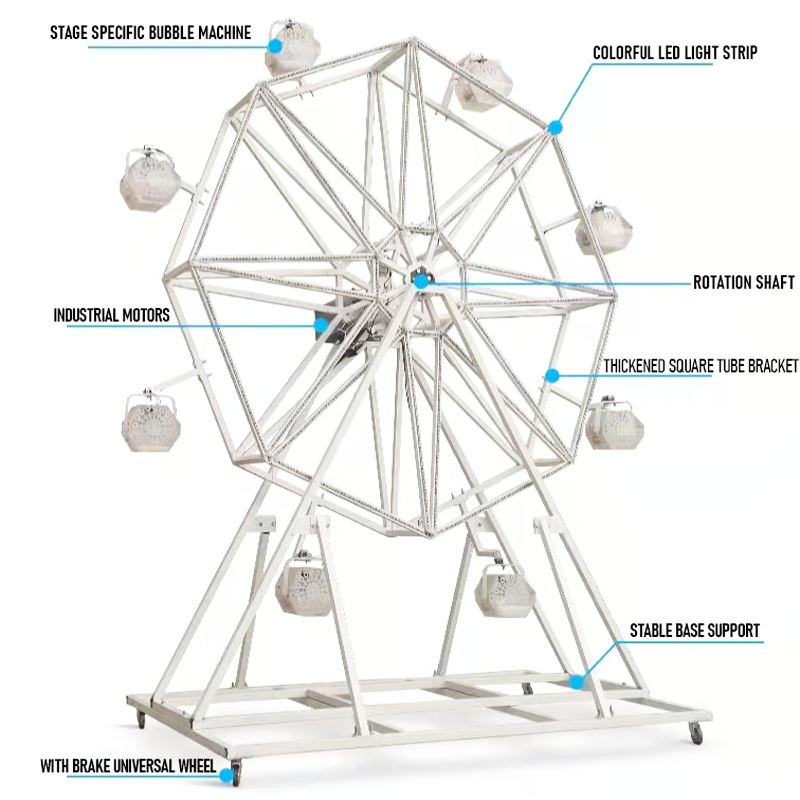 CH Ferris Wheel Bubble Machine RGB LED For Party Wedding,Commercial Bubble Machine For Sale
