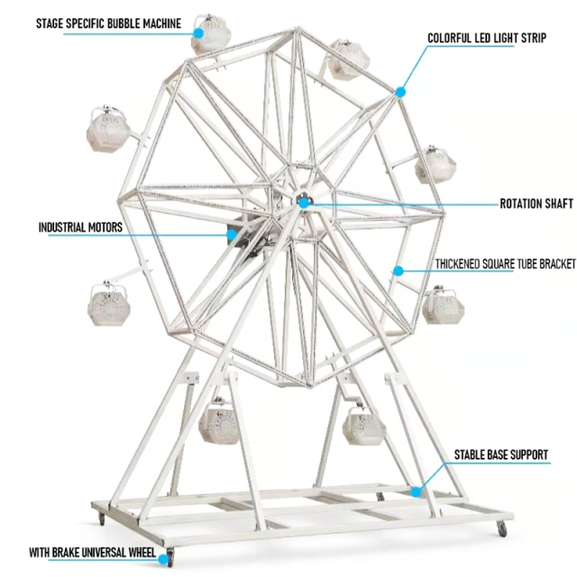 CH Ferris Wheel Bubble Machine RGB LED For Party Wedding,Commercial Bubble Machine For Sale