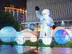 Inflatable Astronaut Moon Model