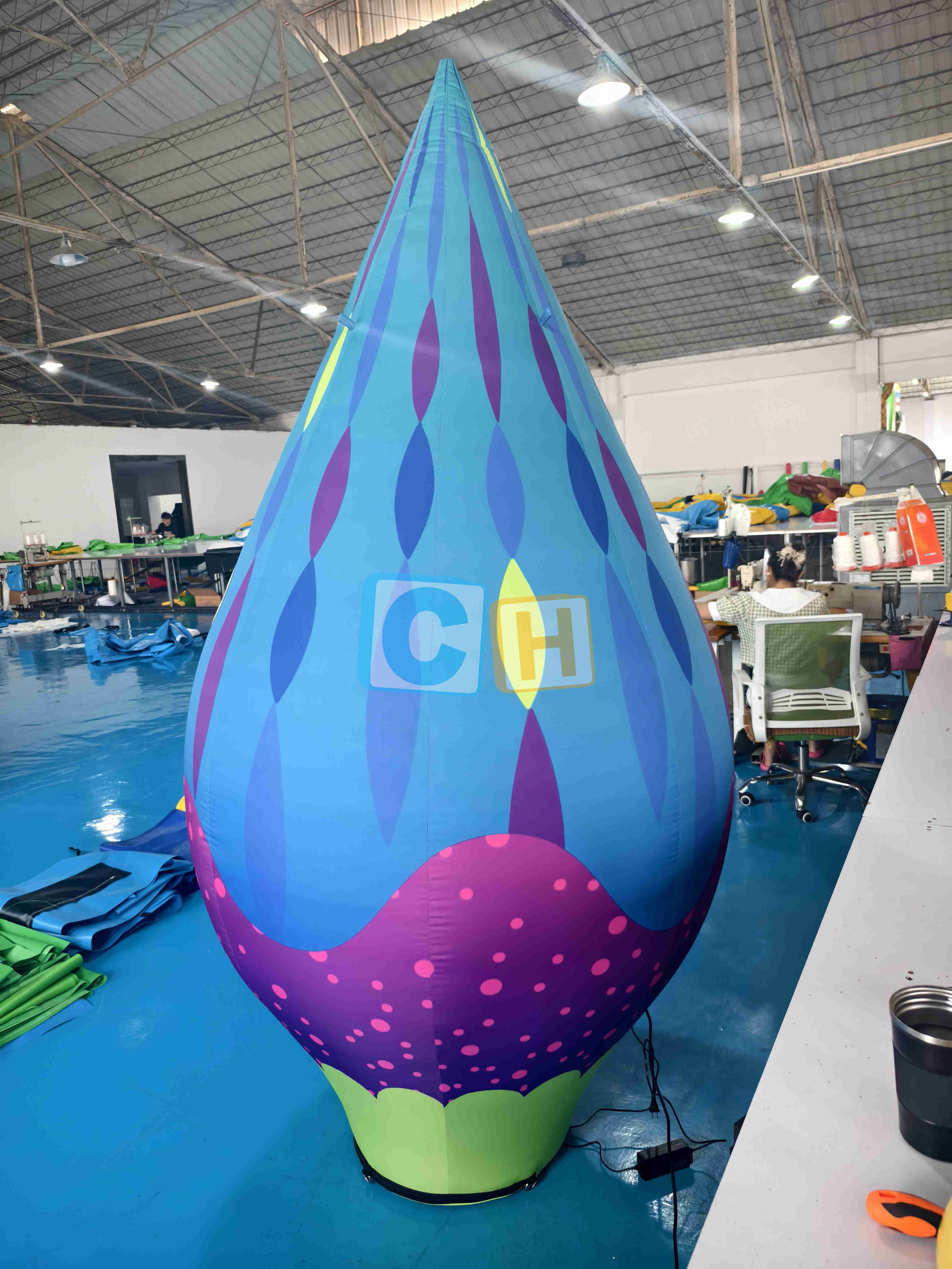 Inflatable Blue and Purple Advertising with LED