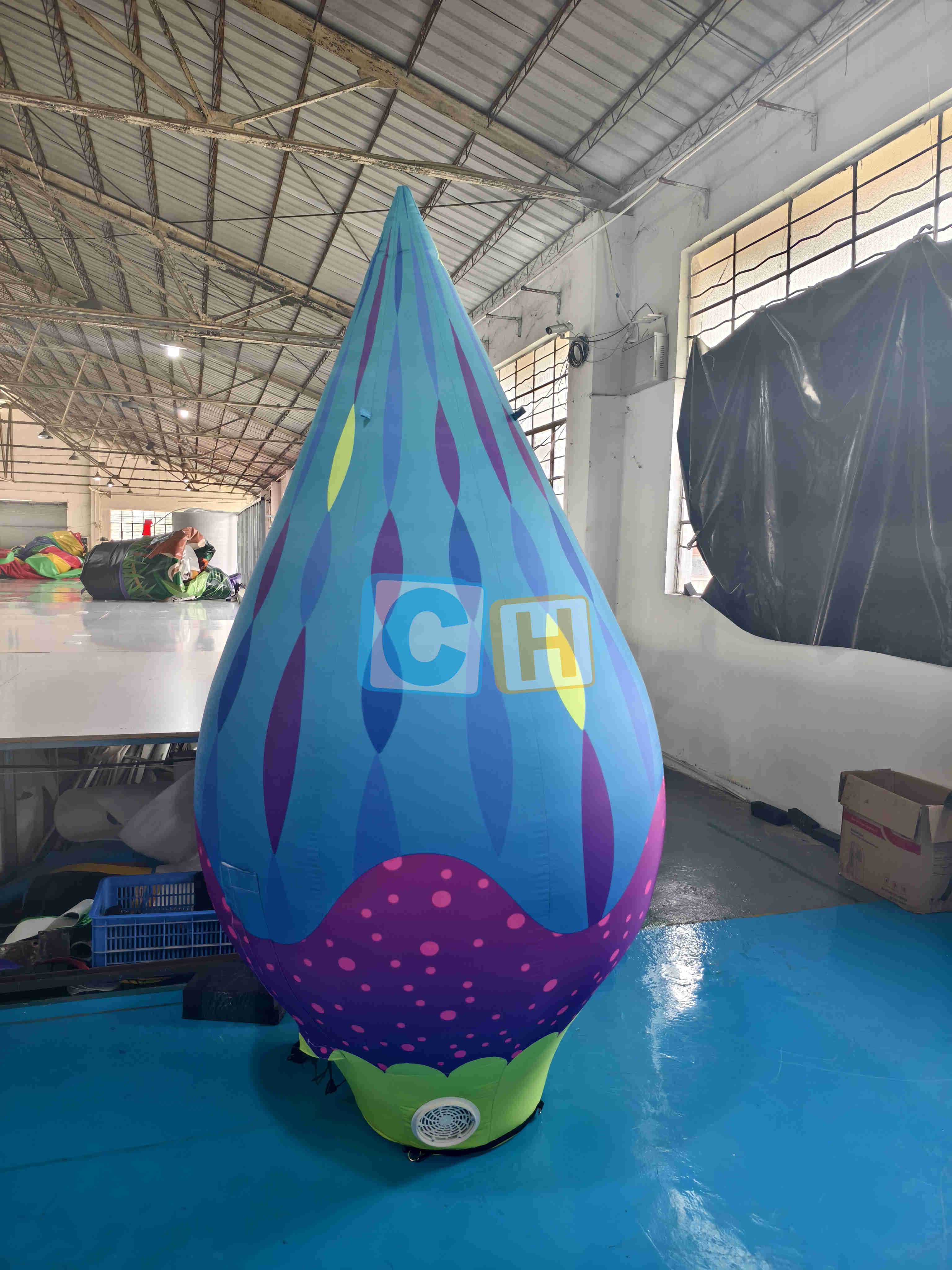 Inflatable Blue and Purple Advertising with LED