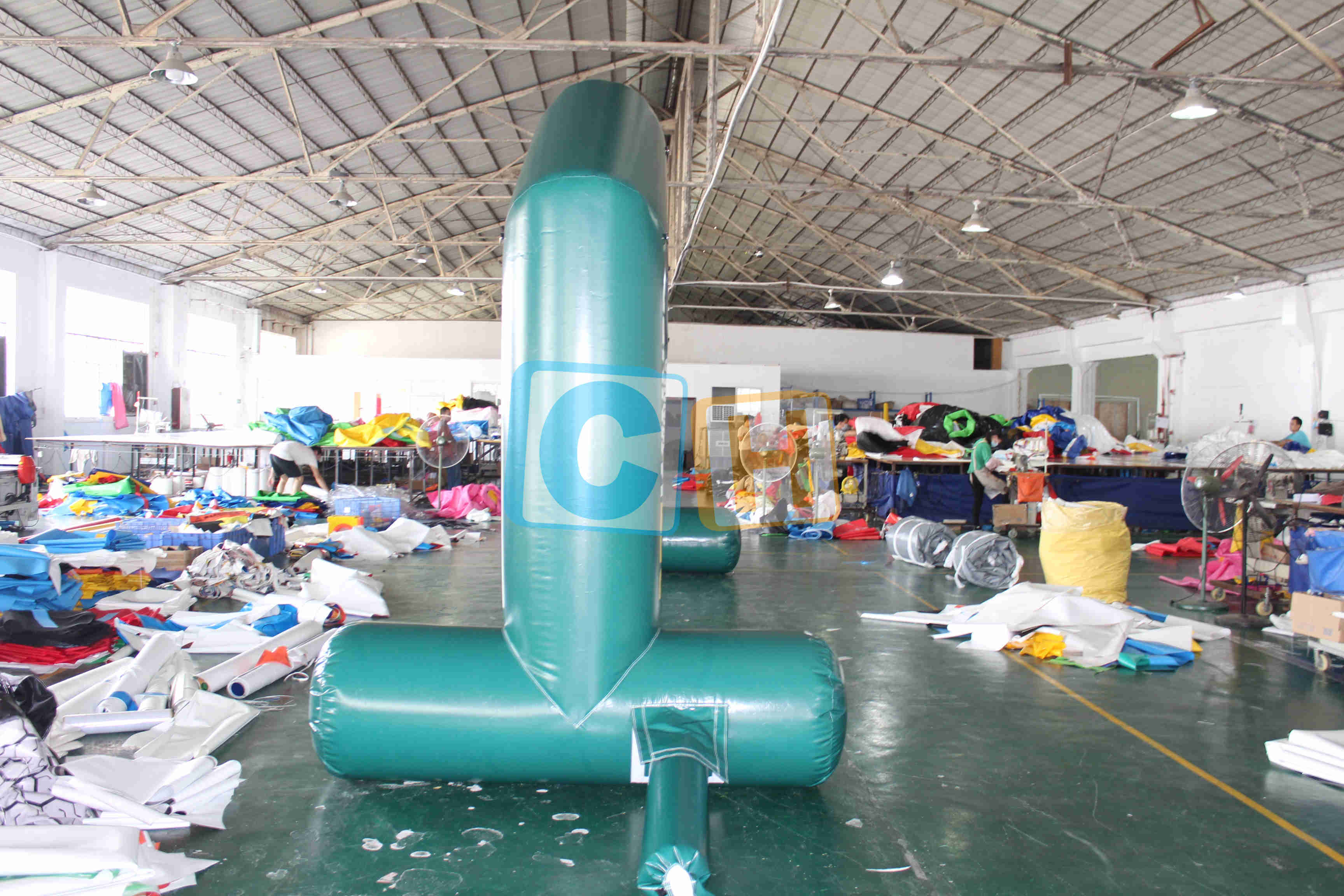 Inflatable Cyan Activity Game Arch