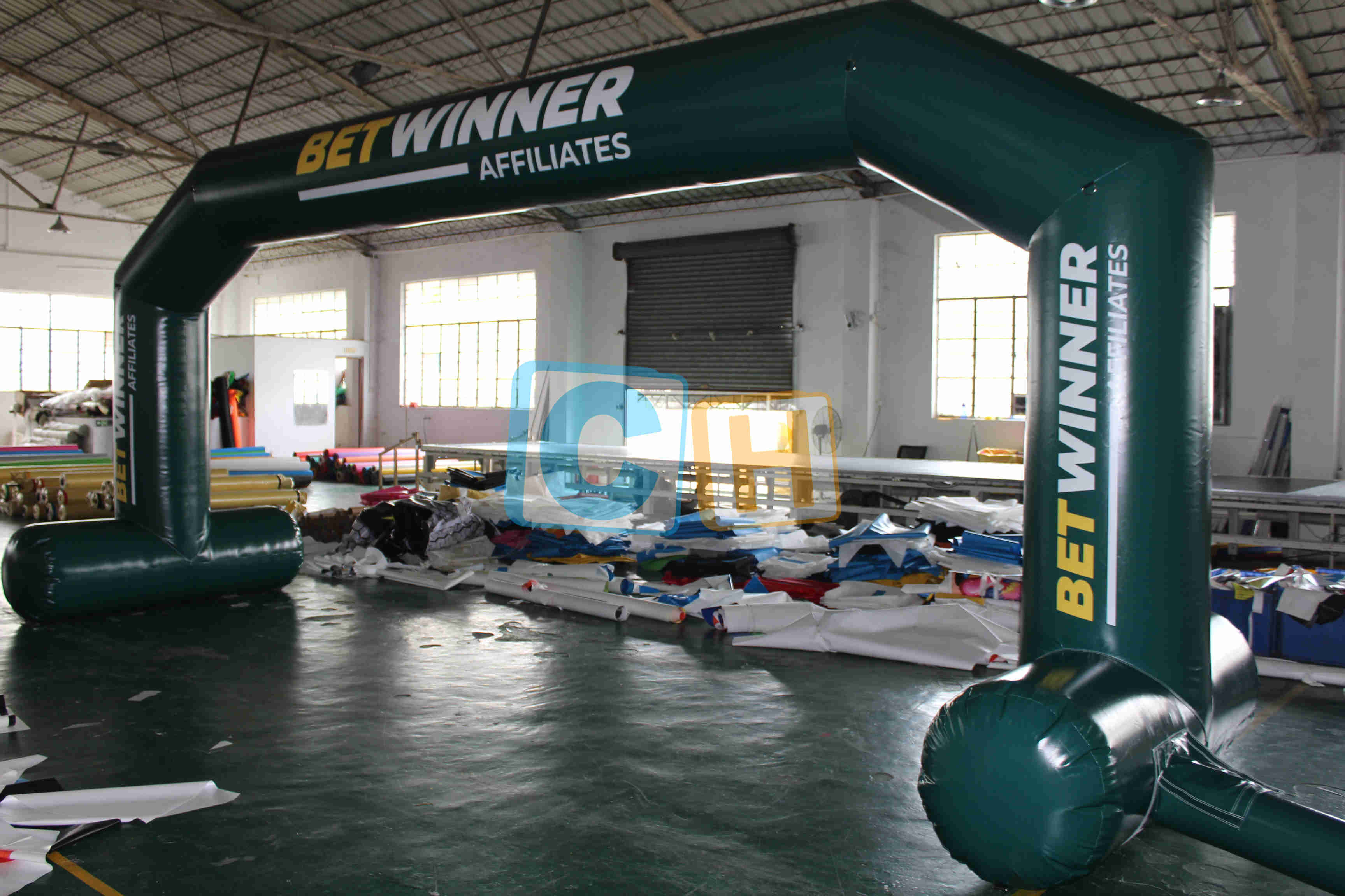Inflatable Cyan Activity Game Arch