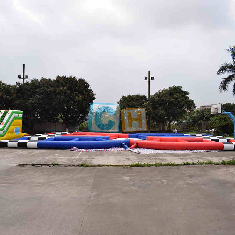Inflatable Red & Blue Zorb Ball Track