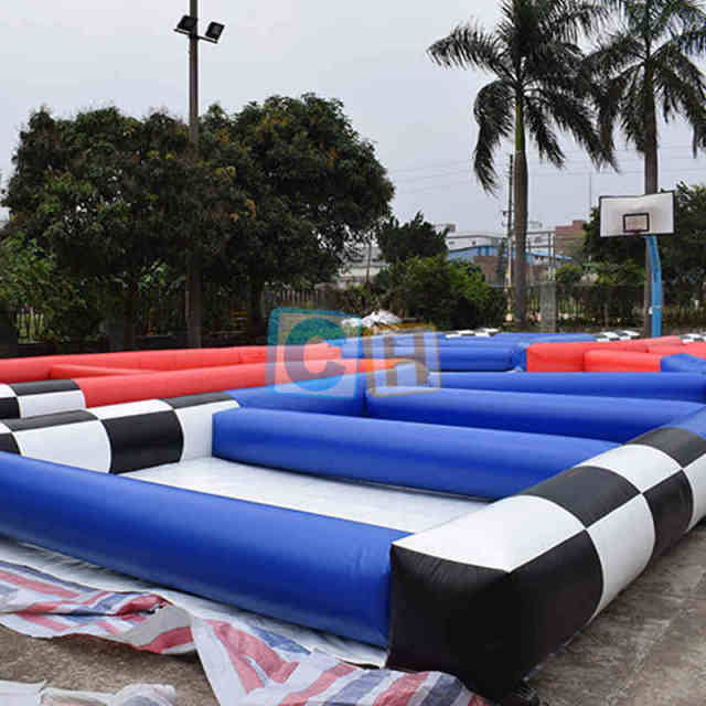 Inflatable Red & Blue Zorb Ball Track
