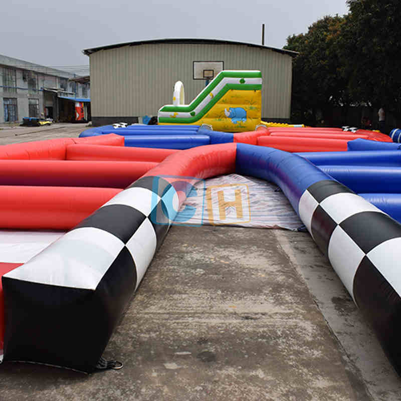 Inflatable Red & Blue Zorb Ball Track