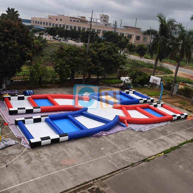 Inflatable Red & Blue Zorb Ball Track