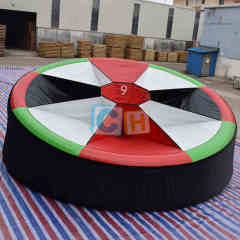 Inflatable disc-shaped entertainment facilities