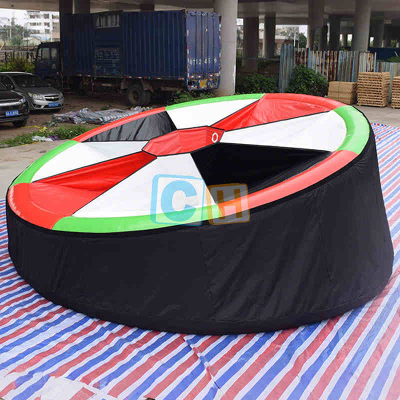 Inflatable disc-shaped entertainment facilities