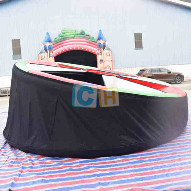 Inflatable disc-shaped entertainment facilities