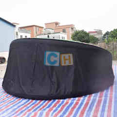 Inflatable disc-shaped entertainment facilities