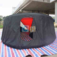 Inflatable disc-shaped entertainment facilities