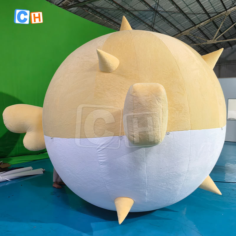 Inflatable Plush Pufferfish Mascot Model