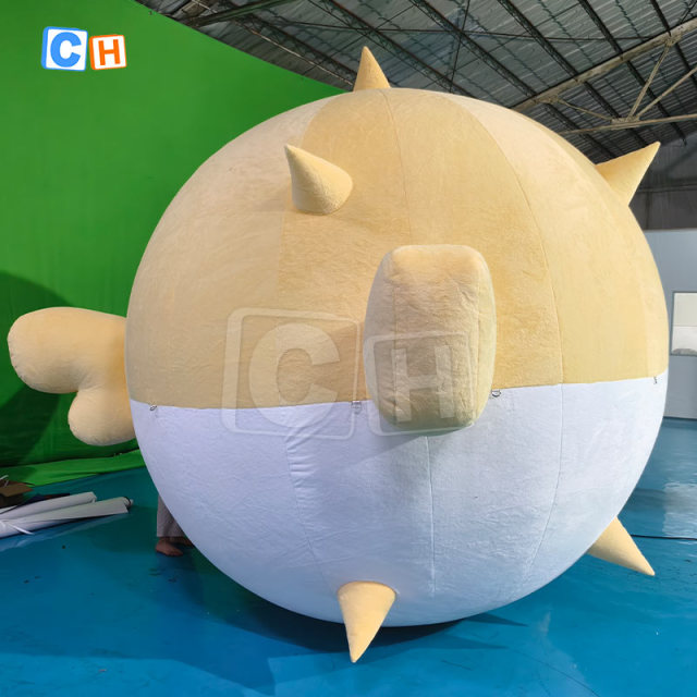 Inflatable Plush Pufferfish Mascot Model