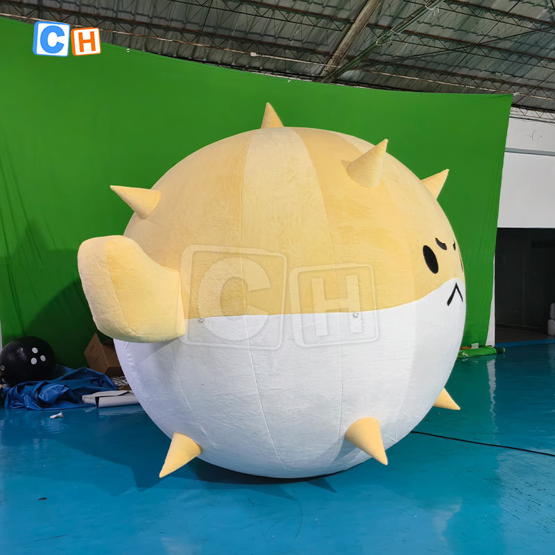 Inflatable Plush Pufferfish Mascot Model