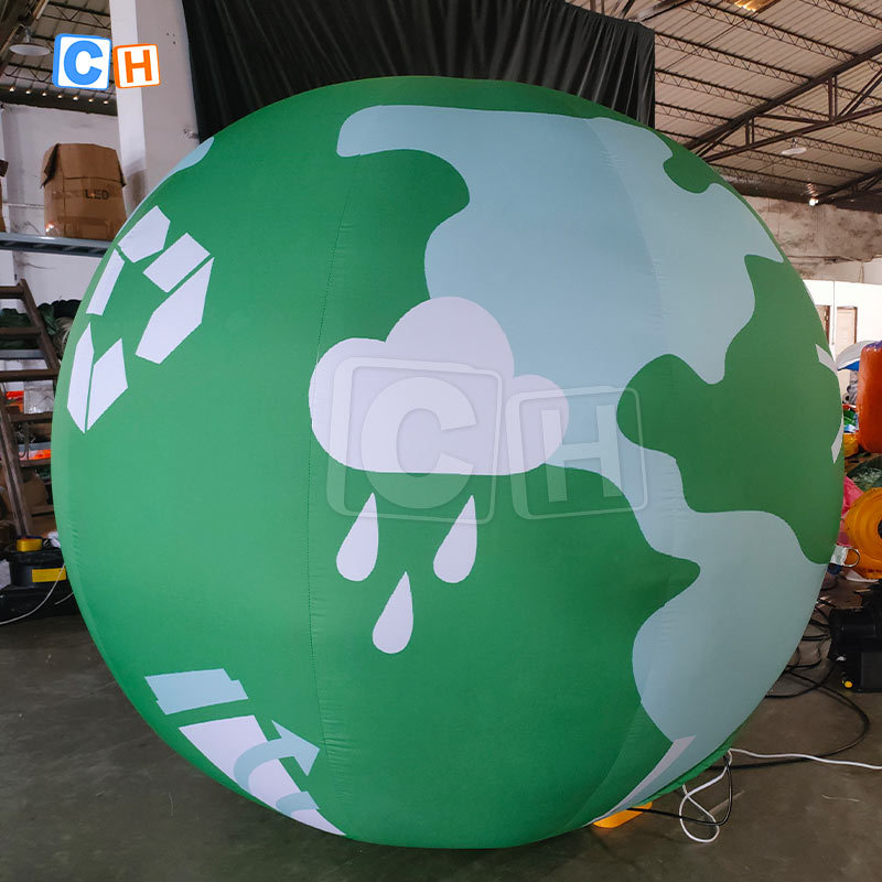 Inflatable green earth model balloon