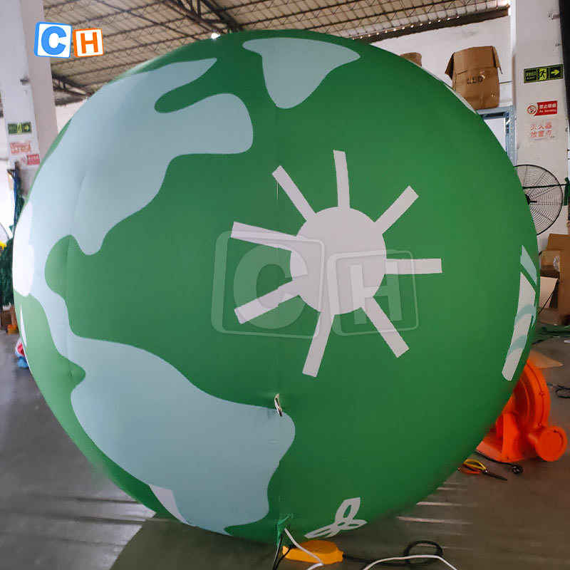 Inflatable green earth model balloon