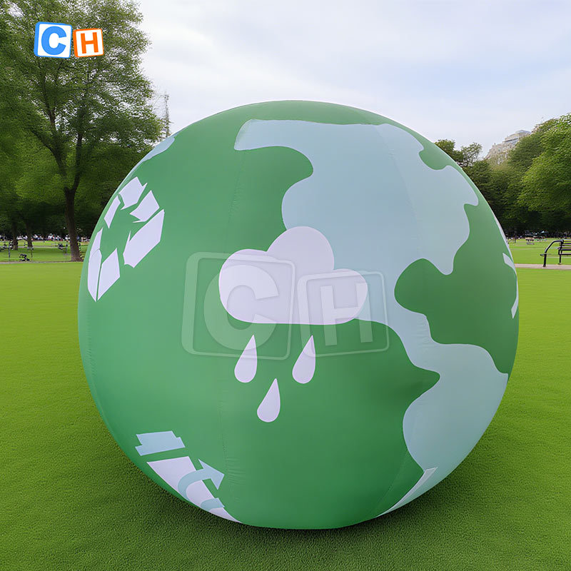 Inflatable green earth model balloon