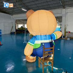 Oxford Cloth Material Inflatable Bear Mascot Convenience Store Advertising