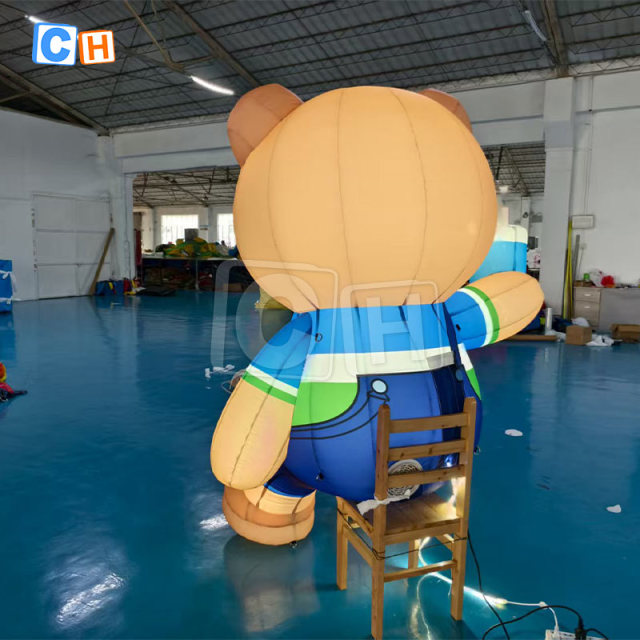 Oxford Cloth Material Inflatable Bear Mascot Convenience Store Advertising