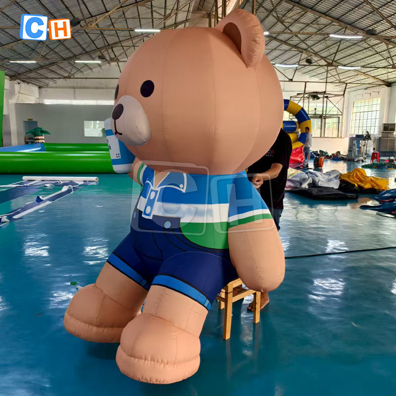 Oxford Cloth Material Inflatable Bear Mascot Convenience Store Advertising