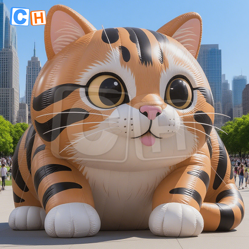 9m Giant Inflatable Cat Mascot Advertising Toy