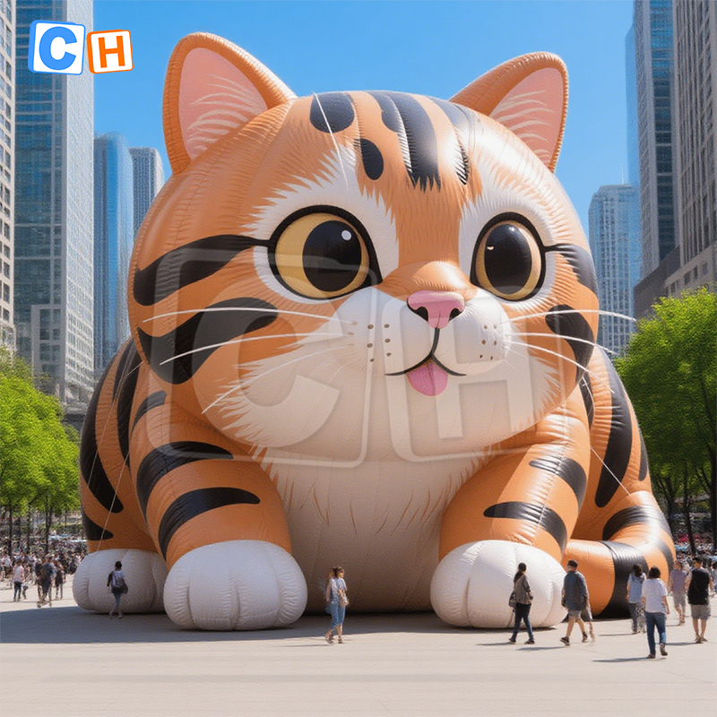 9m Giant Inflatable Cat Mascot Advertising Toy