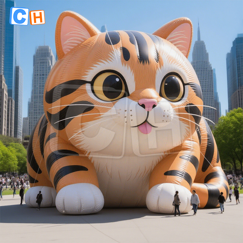 9m Giant Inflatable Cat Mascot Advertising Toy