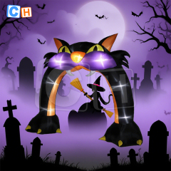 Halloween Inflatable Black Cat Archway Decoration