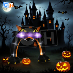 Halloween Inflatable Black Cat Archway Decoration