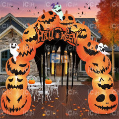 Custom Halloween holiday decoration inflatable Pumpkin arch entrance for event