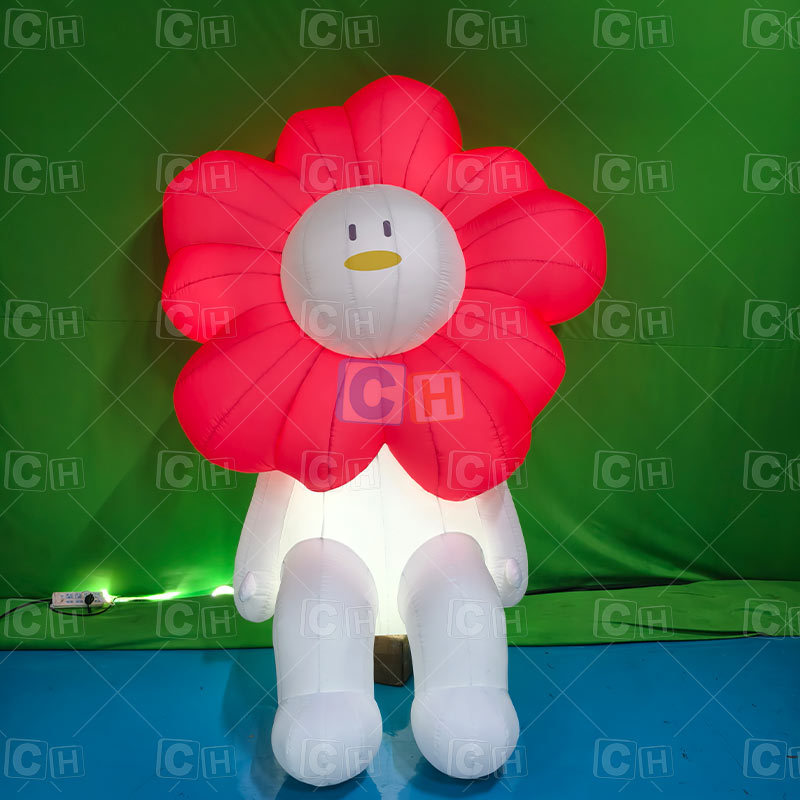Custom decoration inflatable flower mascot for event