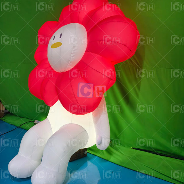 Custom decoration inflatable flower mascot for event